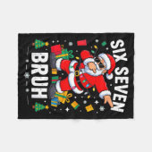 Couverture Polaire Bruh 67 Six Seven Santa Dabbing Christmas  (Devant (Horizontal))