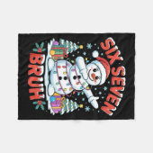 Couverture Polaire Bruh 67 Six Seven Snowman Dabbing Christmas Shirts (Devant (Horizontal))
