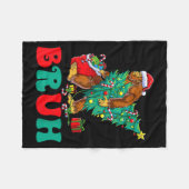 Couverture Polaire Bruh Bigfoot Christmas Funny Christmas Tree Xmas S (Devant (Horizontal))