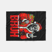 Couverture Polaire Bruh Bigfoot Christmas Funny Sasquatch Xmas For Me (Devant (Horizontal))