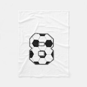 Couverture Polaire Bruh C'est mon 8ème anniversaire Enfants de footba