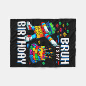 Couverture Polaire Bruh C'est Mon Anniversaire Master Builder Dabant (Devant (Horizontal))
