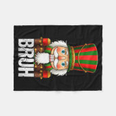 Couverture Polaire Bruh Christmas Nutcracker Santa Claus Holiday Xmas (Devant (Horizontal))