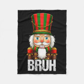 Couverture Polaire Bruh Christmas Nutcracker Santa Claus Holiday Xmas (Devant)