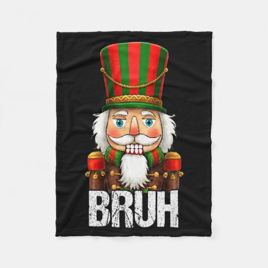 Couverture Polaire Bruh Christmas Nutcracker Santa Claus Holiday Xmas (Devant)