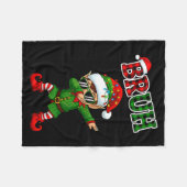 Couverture Polaire Bruh Dabbing Elf Funny Kids Years Pajamas Christma (Devant (Horizontal))