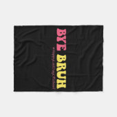 Couverture Polaire Bruh Enseignants Super Joyeux Jour Dernier De L'Éc (Devant (Horizontal))