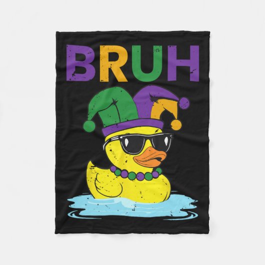 Couverture Polaire Bruh Funky Canard Mardi Gras Canard En Caoutchouc (Devant)