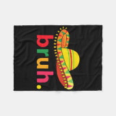 Couverture Polaire Bruh Funny Cinco De Mayo Fiesta Mexicaine (Devant (Horizontal))
