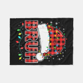 Couverture Polaire Bruh Funny Santa Hat Lights Christmas  (Devant (Horizontal))