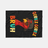Couverture Polaire Bruh Funny Thanksgiving Turkey Gobble Shirt Boys G (Devant (Horizontal))