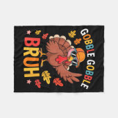 Couverture Polaire Bruh Funny Thanksgiving Turkey Gobble Shirt Boys G (Devant (Horizontal))