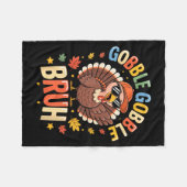 Couverture Polaire Bruh Funny Thanksgiving Turkey Gobble Shirt Boys G (Devant (Horizontal))