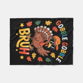Couverture Polaire Bruh Funny Thanksgiving Turkey Gobble Shirt Boys G (Devant (Horizontal))