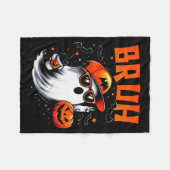 Couverture Polaire Bruh Ghost Halloween Cute Ghost Trick Or Treat Can (Devant (Horizontal))