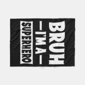 Couverture Polaire Bruh I'm A Superhero Funny Lazy Halloween Costume (Devant (Horizontal))