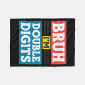 Couverture Polaire Bruh I'm Double Digits 10th Birthday 10 Year Old B (Devant (Horizontal))