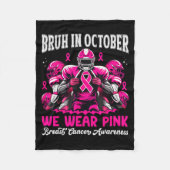 Couverture Polaire Bruh In October We Wear Nk Out Football Boys Breas (Devant)