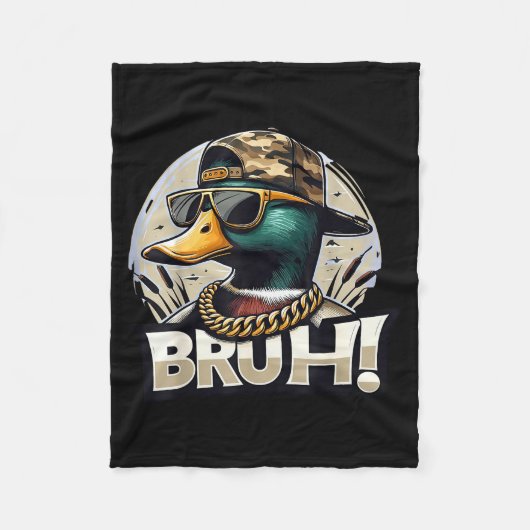 Couverture Polaire Bruh Mallard Duck Funny Duck Hunting Humor (Devant)