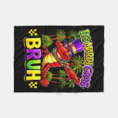 Couverture Polaire Bruh Mardi Gras New Orleans Funny Dabbing Crawfish (Devant (Horizontal))