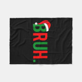 Couverture Polaire Bruh Meme Christmas  (Devant (Horizontal))