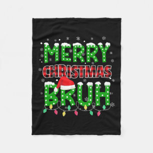 Couverture Polaire Bruh Noël Rouge Plaid Ados Garçons Enfants Noël Pa