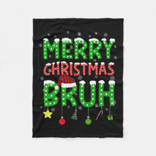 Couverture Polaire Bruh Noël Rouge Plaid Ados Garçons Enfants Noël Pa