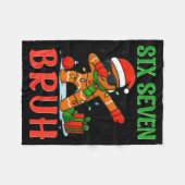 Couverture Polaire Bruh Six Seven Saying Dabbing Gingerbread Funny Ch (Devant (Horizontal))