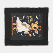 Couverture Polaire Bruh Son Halloween drôle Dabbing Ghost Giraffe Lon (Devant (Horizontal))