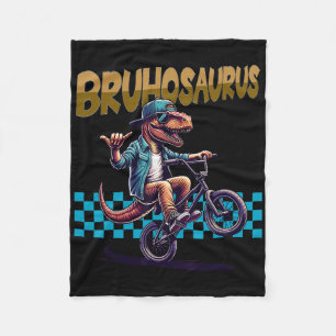 Couverture Polaire Bruhosaurus T-rex dinosaure à vélo BMX - Garçons