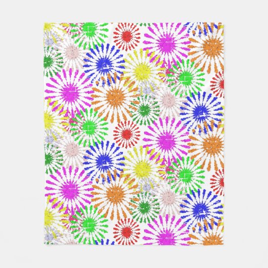 Couverture Polaire Brûlage de fleurs en panne Sherpa Blanket (Devant)