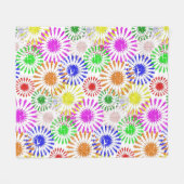 Couverture Polaire Brûlage de fleurs en panne Sherpa Blanket (Devant (Horizontal))