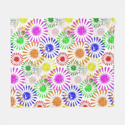 Couverture Polaire Brûlage de fleurs en panne Sherpa Blanket (Devant (Horizontal))