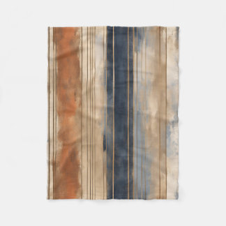 Couverture Polaire Brûlé Orange Navy Dusty Bleu Distressed