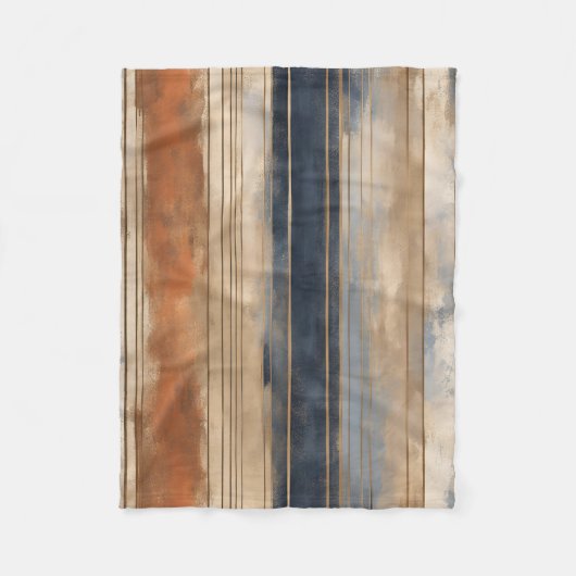 Couverture Polaire Brûlé Orange Navy Dusty Bleu Distressed (Devant)
