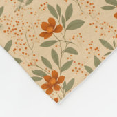 Couverture Polaire Brûlé Sienne et miel or floral (Coin)