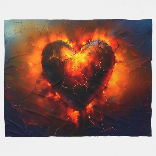 Couverture Polaire Brûler le coeur (Devant (Horizontal))