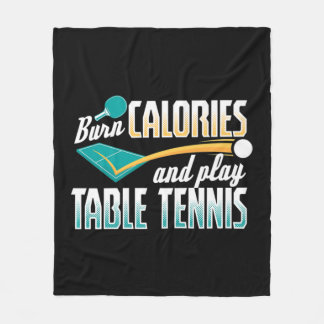 Couverture Polaire Brûler vintage Calories Et Jouer Table Tennis Ping
