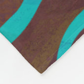 Couverture Polaire Brun de girafe et copie turquoise (Coin)