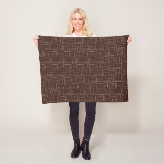 Couverture Polaire Brun texturé. (En situation)