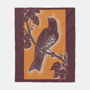 Couverture Polaire brune avec orangé