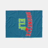 Couverture Polaire Brunette Elf Christmas Family Matching Group Xmas  (Devant (Horizontal))