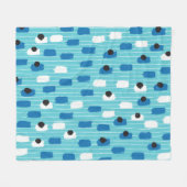 Couverture Polaire Brush course sans couture motif, dessiné à la main