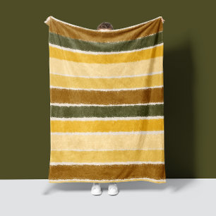 Couverture Polaire BrushLine-Rayures Terre Chaude