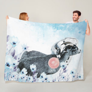 Couverture Polaire Bubblegum Aquarelle Pygmy Maman - Baby GetYerGoat™