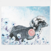 Couverture Polaire Bubblegum Aquarelle Pygmy Maman - Baby GetYerGoat™ (Devant (Horizontal))