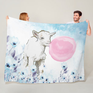 Couverture Polaire Bubblegum Aquarelle Pygmy Maman & Baby GetYerGoat™