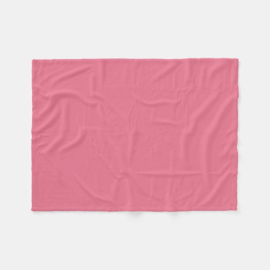 Couverture Polaire Bubblegum rose couleur solide Impression, Rouge ro (Devant (Horizontal))