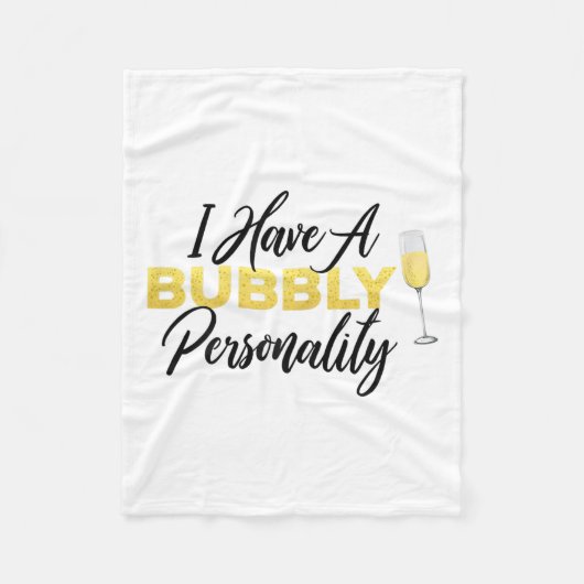 Couverture Polaire Bubbly Ity _ Champagne_wine Lover Quote (Devant)