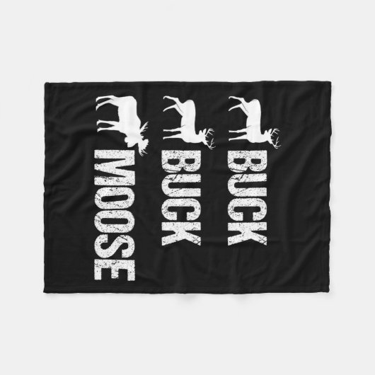 Couverture Polaire Buck Buck Moose Funny Moose Buck Chasse (Devant (Horizontal))